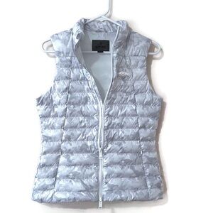 G/FORE Women's Light Gray Quilted Puffer Vest